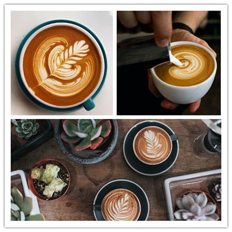 HOMEE Milk Frothing Pitcher  12oz Stainless Steel Milk Steamer Jug With Eagle Spout  Espresso Milk pitcher Pitcher With Heat Resistant Silicone Grip Pads  Expresso Machine  Latte Art  Silver - Image 5